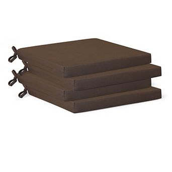 Westintrends Outdoor/Patio Dining Chair Square Seat Cushion (Set of 4), 19" x 18"