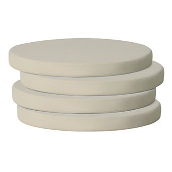 Westintrends Outdoor/patio Dining Chair Round Seat Cushion (set Of 4), 18" X 18"