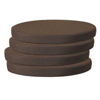 Westintrends Outdoor/Patio Dining Chair Round Seat Cushion (Set of 4), 18" x 18"