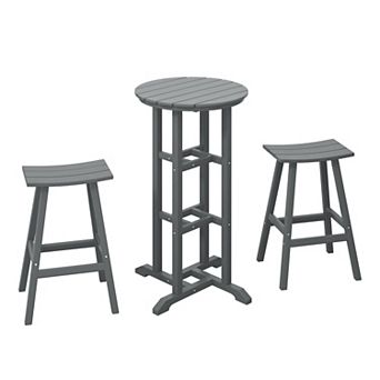 Westintrends 3 pc Outdoor/patio Bar Bistro Set