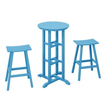 Westintrends 3 pc Outdoor/patio Bar Bistro Set