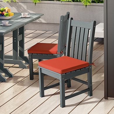 Westintrends Outdoor/patio Dining Chair Square Seat Cushion (set Of 4), 18" X 18"