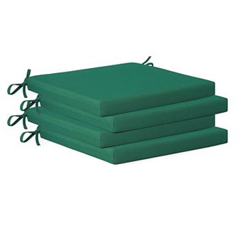 Westintrends Outdoor/Patio Dining Chair Square Seat Cushion (Set of 4), 18" x 18"