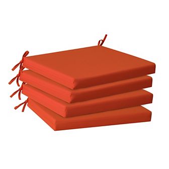 Westintrends Outdoor/patio Dining Chair Square Seat Cushion (set Of 4), 18" X 18"