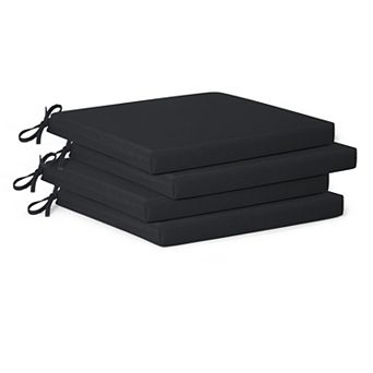 Westintrends Outdoor/Patio Dining Chair Square Seat Cushion (Set of 4), 16" x 15"