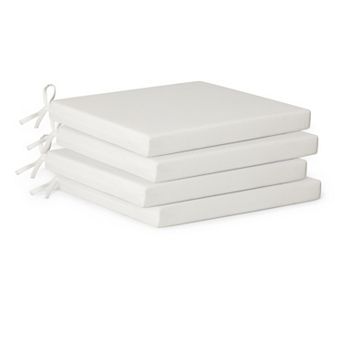 Westintrends Outdoor/Patio Dining Chair Square Seat Cushion (Set of 4), 16" x 15"