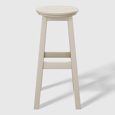 Westintrends 29" Hdpe Outdoor/patio Round Bar Stool (set Of 2)