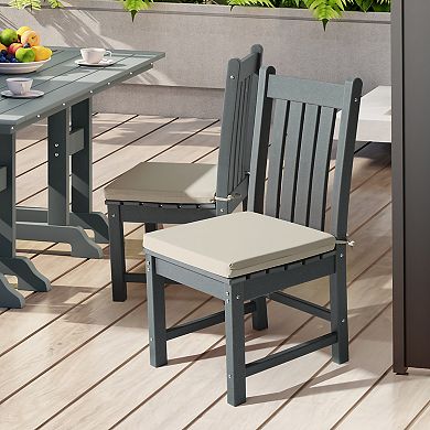 Westintrends Outdoor/patio Dining Chair Square Seat Cushion (set Of 4), 20" X 18"