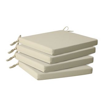 Westintrends Outdoor/patio Dining Chair Square Seat Cushion (set Of 4), 20" X 18"