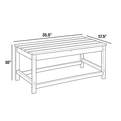Westintrends 35" Outdoor Adirondack Coffee Table