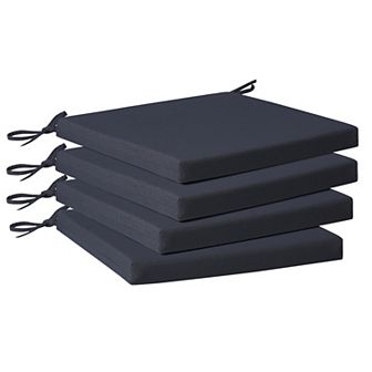 Westintrends Outdoor/patio Dining Chair Square Seat Cushion (set Of 4), 20" X 20"