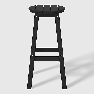 Westintrends 29" Hdpe Outdoor/patio Round Bar Stool (set Of 3)