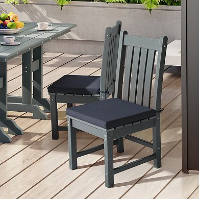 Westintrends Outdoor/patio Dining Chair Square Seat Cushion (set Of 4), 19" X 17"