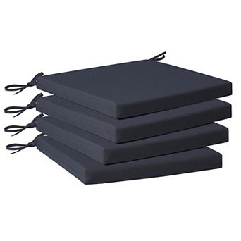 Westintrends Outdoor/patio Dining Chair Square Seat Cushion (set Of 4), 19" X 17"