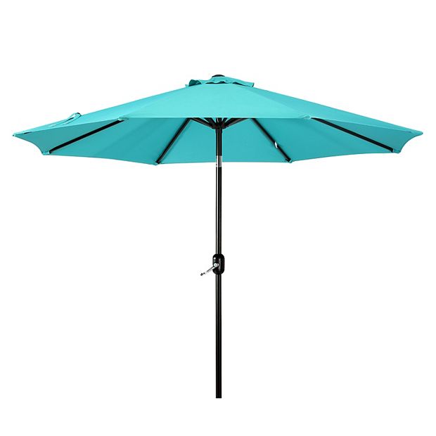kohls navy and white 9-foot patio umbrella SAFAVIEH Outdoor - Venice Crank - & Canopy - Brown Aluminum Pole - Single Scallop Trim Design while its clean lines make it contemporary open Costway 9 ft Patio Umbrella