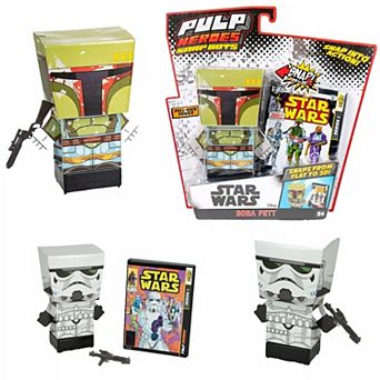 2 pk Pulp Heroes Pull Back - Sw - Stormtrooper And Boba Fett