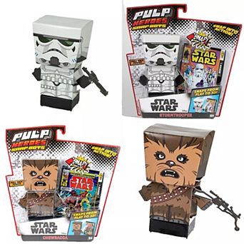 2 pk Pulp Heroes Pull Back - Sw - Stormtrooper And Chewbacca