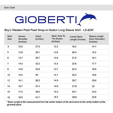 Gioberti Kid's Casual Western Plaid Long Sleeve Pearl Snaps Shirt