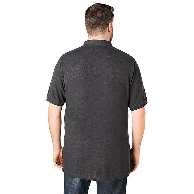 KingSize Men's Big & Tall Longer-Length Shrink-Less Polo Shirt