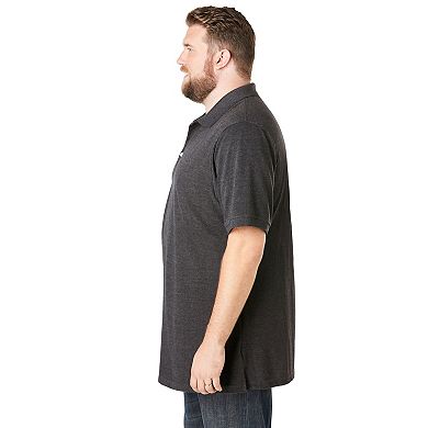KingSize Men's Big & Tall Shrink-Less Longer-Length Cotton Polo Shirt