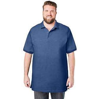 KingSize Men's Big & Tall Longer-Length Shrink-Less Cotton Polo Shirt