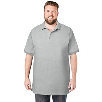 KingSize Men's Big & Tall Longer-Length Shrink-Less Cotton Polo Shirt