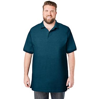 KingSize Men's Big & Tall Longer-Length Shrink-Less Cotton Polo Shirt