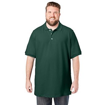 KingSize Men's Big & Tall Longer-Length Shrink-Less Cotton Polo Shirt