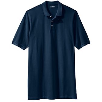 KingSize Men's Big & Tall Longer-Length Shrink-Less Cotton Polo Shirt
