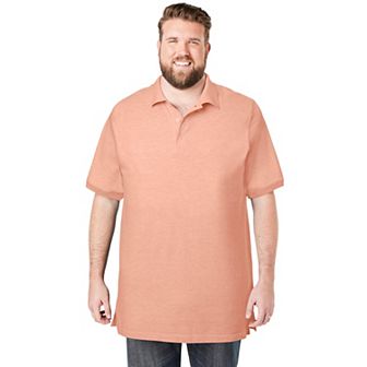 KingSize Men's Big & Tall Longer-Length Shrink-Less Cotton Polo Shirt