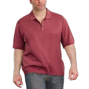 KingSize Men's Big & Tall Longer-Length Shrink-Less Cotton Polo Shirt