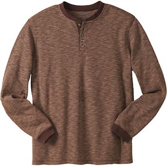 KingSize Men's Big & Tall Waffle-Knit Thermal Henley Tee