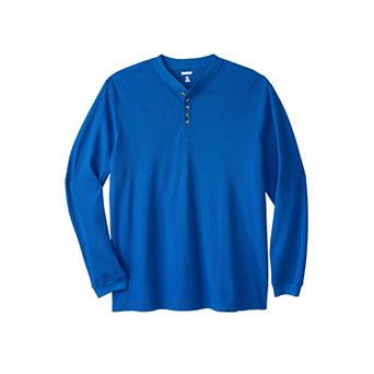 KingSize Men's Big & Tall Waffle-Knit Thermal Henley Tee
