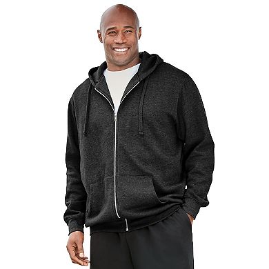 Kingsize Men's Big & Tall Fleece Zip-front Hoodie
