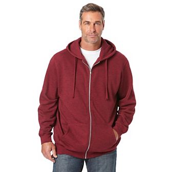 KingSize Men's Big & Tall Fleece Zip-Front Hoodie