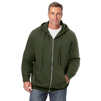 KingSize Men's Big & Tall Fleece Zip-Front Hoodie