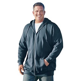 KingSize Men's Big & Tall Fleece Zip-Front Hoodie