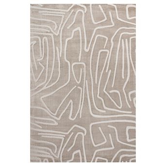 Alcina Modern Scandinavian Graphic Lines High-low Area Rug