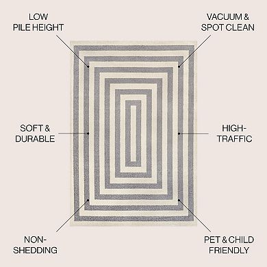 Bandol Modern Classic Mitre Stripe Area Rug