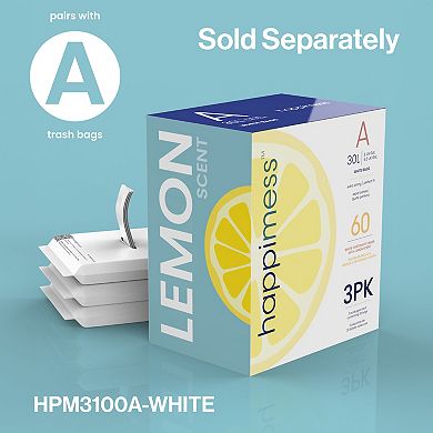 Happimess Lemon Scented Drawstring Trash Can Liner