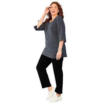 Catherines Women's Plus Size Suprema Studio Half-Zip Tunic