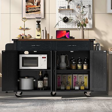 Farmhouse Kitchen Island With Power Outlet