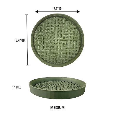 Drew 8.4" Modern Geometric Indoor 3d Printed Plant Saucer