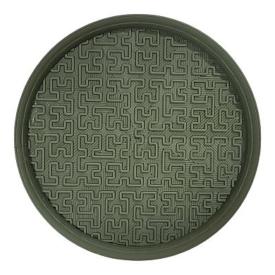 Drew 8.4" Modern Geometric Indoor 3d Printed Plant Saucer