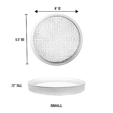 Drew 6.5" Modern Geometric Indoor 3d Printed Plant Saucer