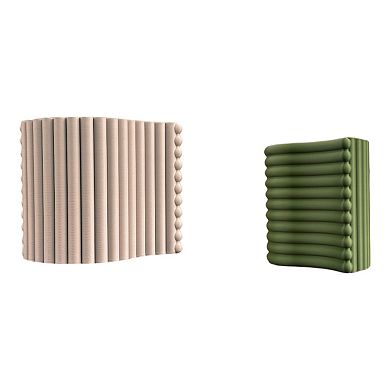 Arlo Modern Bohemian Indoor Tambour Curve 3d Printed Planters With Drainage