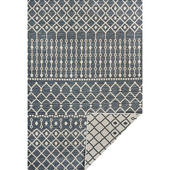 Zana Modern Geometric Moroccan Reversible Machine-washable Indoor/outdoor Area Rug