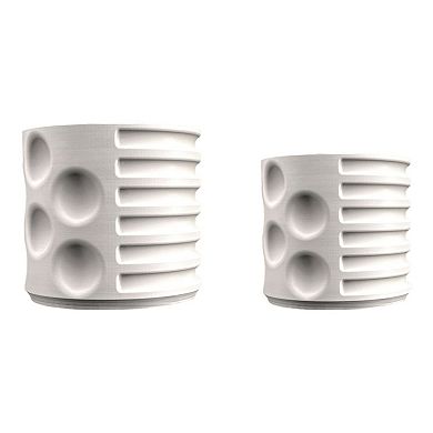 Elvin Modern Geometric Indoor Brutalist Style 3d Printed Planters With Drainage