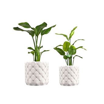 Syrie Modern Bohemian Indoor Ocean Wave 3d Printed Planters With Drainage