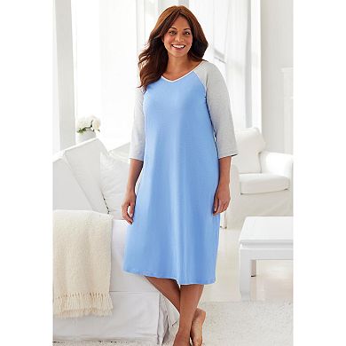 Avenue Women's Plus Size Body Baseball Sleepshirt